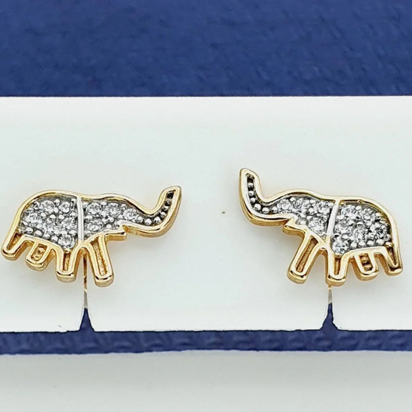 925 Sterling Silver CZ Stud Earrings for Women/Girl, US925P1225 - Picture 1 of 7